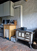 Rustic kitchen with vintage cooker