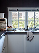 Modern kitchen with a view