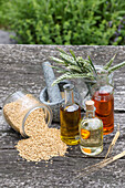 Oils and ingredients for natural body care products