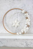 Star wreath with DIY paper stars