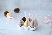 Easter eggs made from folded paper