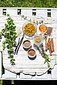 Ingredients for goutweed liqueur for stomach problems