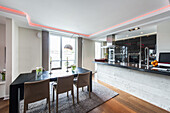 open kitchen in a apartment with a modern design, Hamburg, North Germany, Germany