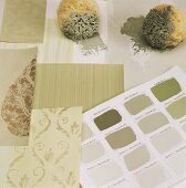 Paint & wallpaper samples with sponges