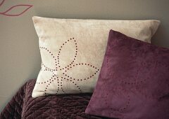 Scatter cushions with perforated pattern