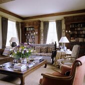 A classic living room in an English country house