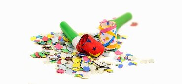 Party blowers and confetti