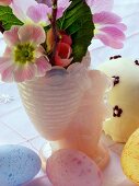 Spring flowers and Easter eggs