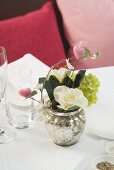 Floral decoration for a romantic dinner