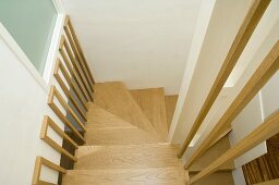 Stairwell with spiral staircase