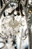 Chandelier with crystal and glass ornaments