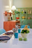 Colorful retro style dining table