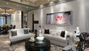 Living room in elegant home