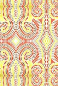 Orange and yellow mosaic pattern (print)