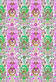 Purple and green floral pattern (print)