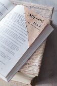 Bookmark & book cover made from newspaper