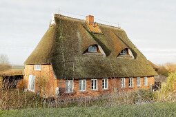 House with thatched roof (Mecklenburg-Western Pomerania, Germany)