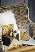 Hand-crafted Christmas gift bags and boxes