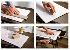 Instructions for making wood-effect kitchen cabinet doors