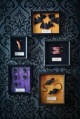 Halloween arrangement of accessories
