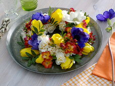 Colorful spring wreath
