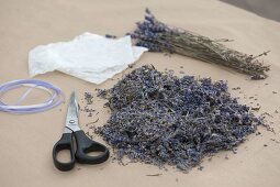 Homemade lavender scented sachets