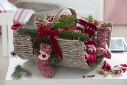 Self-knitted socks as Advent calendar