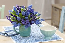 Blue-violet Bouquet from Muscari armeniacum (Grape Hyacinth)