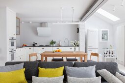 Bright, Scandinavian-style open-plan interior