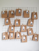 Advent calendar handmade from paper bags