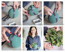 Instructions for making a Christmas wreath