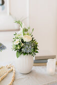 Summer bouquet in white vase