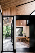 Glance into the dining room of an architect's house