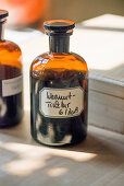Apothecary's bottle of wormwood tincture