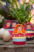Russian-doll egg cosies