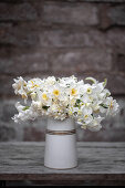 Bouquet with white daffodils
