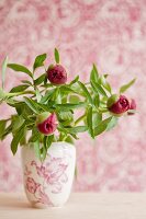 Pink peonies in a vase