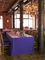 Tables Set for a Wedding Reception