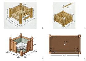 Instructions for making a wooden planter