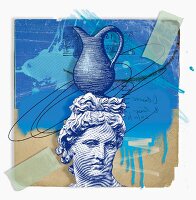 Montage of zodiac Aquarius