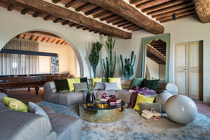Modern sofa combination in Mediterranean living room