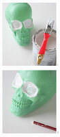 Halloween decoration: painting a skull