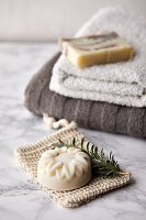 Handmade, natural soap made with lavender oil