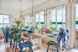 Dining room set for party