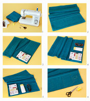 Sewing a towelling organiser