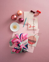 Gift wrapped in silk scarf