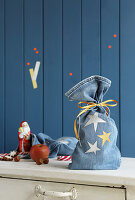 DIY jeans bags for gifts
