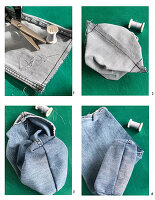 Sew your own denim gift bag from old jeans