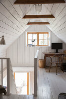 Little office in wooden house