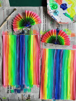 Make your own rainbow rosettes